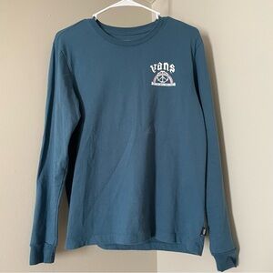 Vans Teal Long Sleeve Shirt size Small
